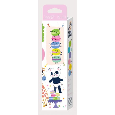Set de 6 creioane cerate in forma de margele, Haku Yoka - culori Macarons - poza 3