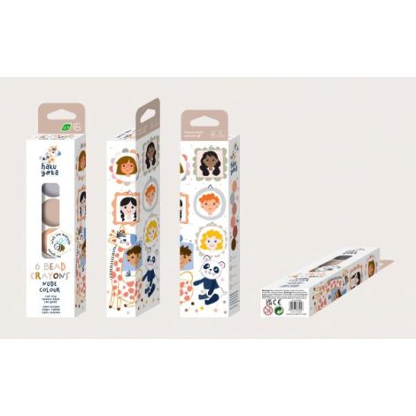 Set de 6 creioane cerate in forma de margele, Haku Yoka - culori Nude - poza 3