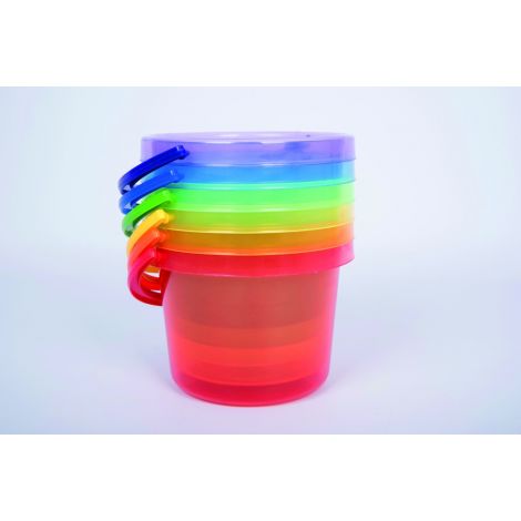 Set de 6 galetuse translucide colorate pentru activitati senzoriale - poza 2
