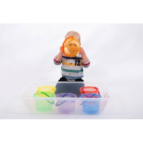 Set de 6 galetuse translucide colorate pentru activitati senzoriale - poza 5