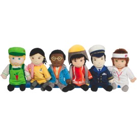 Set de 6 papusi de mana Profesii - poza 1