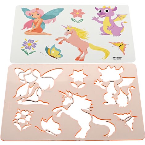 Set de 6 sabloane personaje din basme, 27 x 19 cm, ideal gradinite si scoli - poza 2