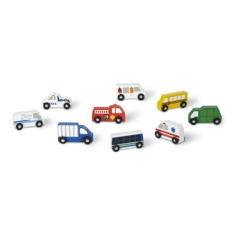 Set de 9 masinute utilitare din lemn - poza 3