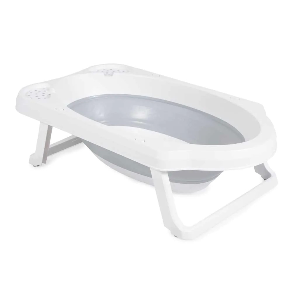 Set de baie cu cadita 3 in 1 pliabil Cangaroo Hawaii 80 x 48 x 24 cm Gri - poza 2