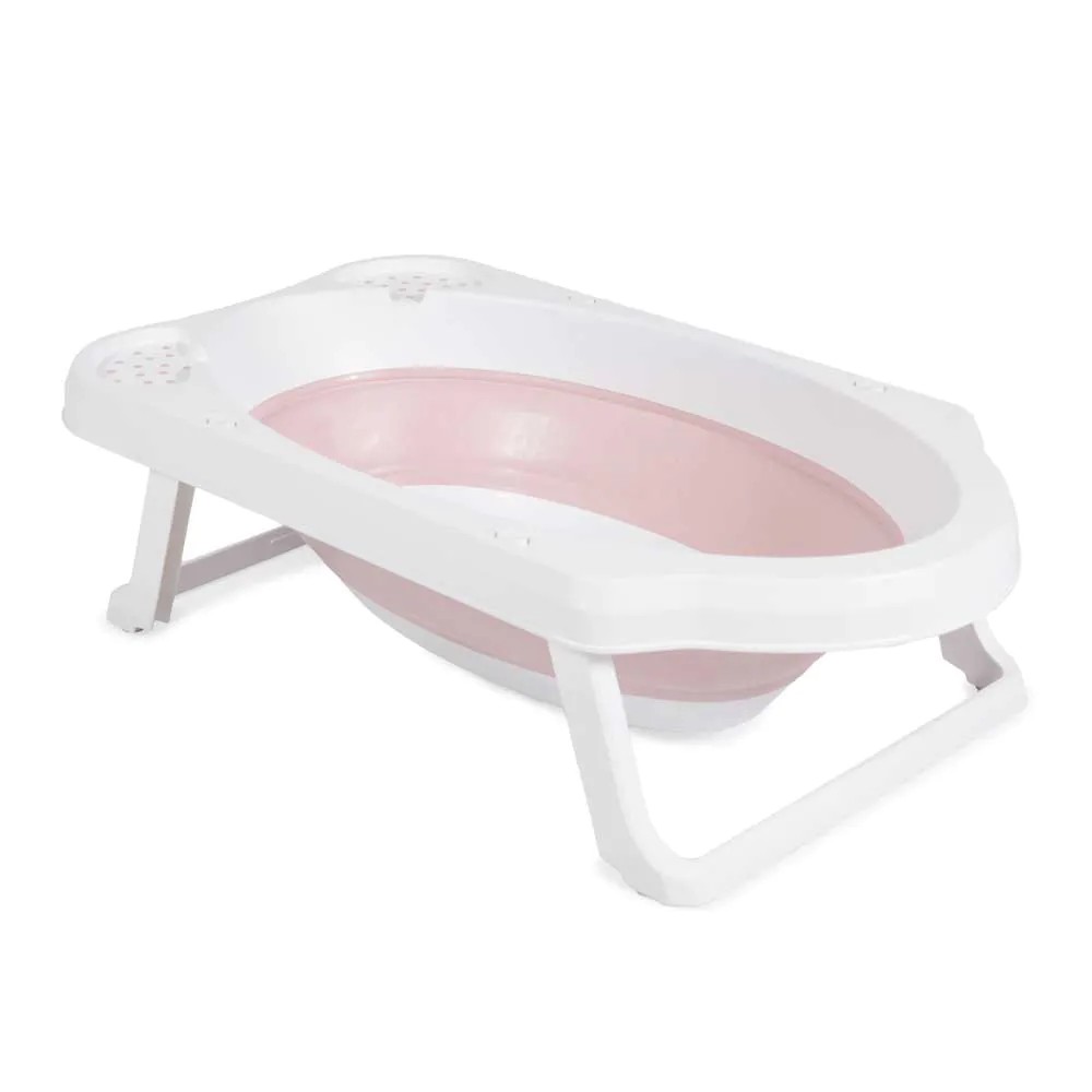 Set de baie cu cadita 3 in 1 pliabil Cangaroo Hawaii 80 x 48 x 24 cm Roz - poza 2