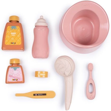 Set de baie pentru papusa Smoby Baby Nurse Bath cu 8 accesorii - poza 1