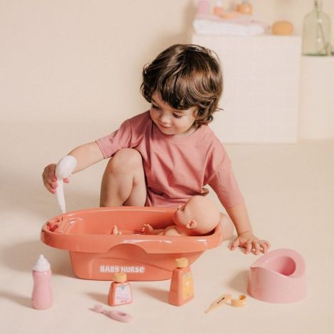 Set de baie pentru papusa Smoby Baby Nurse Bath cu 8 accesorii - poza 3