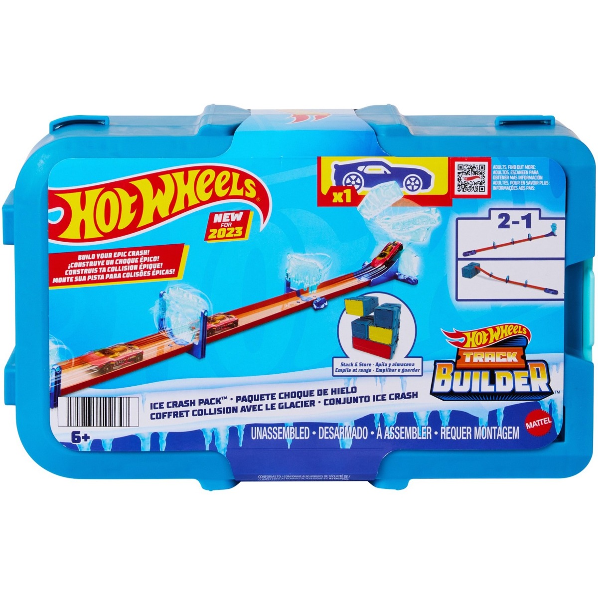 Set de baza Hot Wheels Track Builder 2 in 1 Ice Crash - poza 2