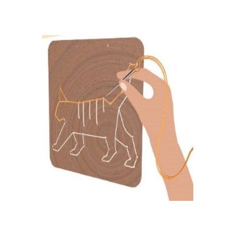 Set de broderie din lemn - Animale Kipod - poza 2