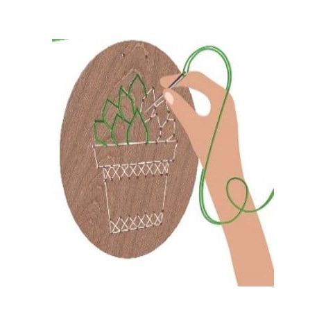 Set de broderie din lemn - Plante Kipod - poza 2