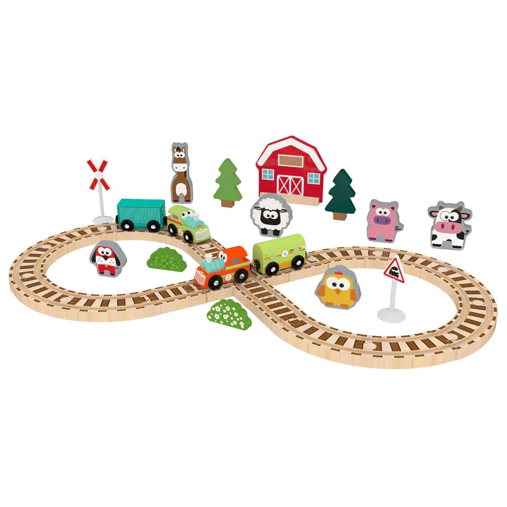 Set de cale ferata cu tren si accesorii JAdore Farm - poza 1