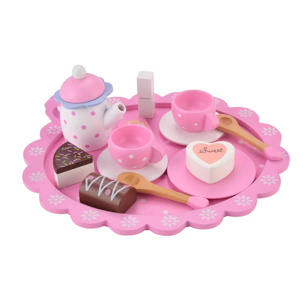 Set de ceai cu tavita din lemn Felyx Toys - poza 1