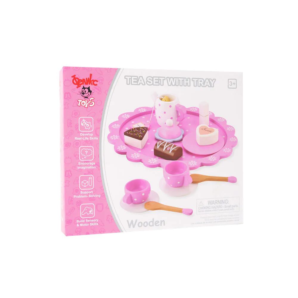 Set de ceai cu tavita din lemn Felyx Toys - poza 2