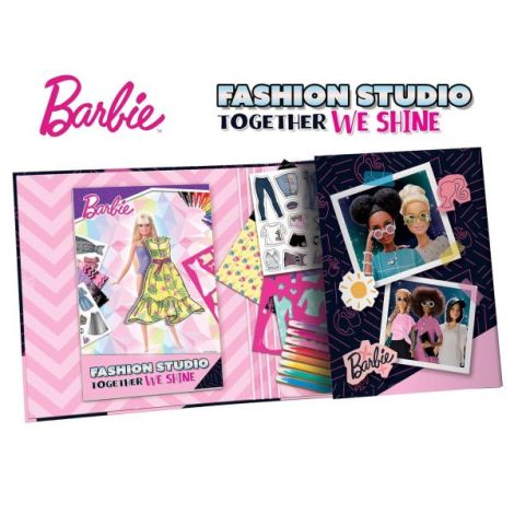 Set de colorat cu activitati barbie - fashion studio - poza 2