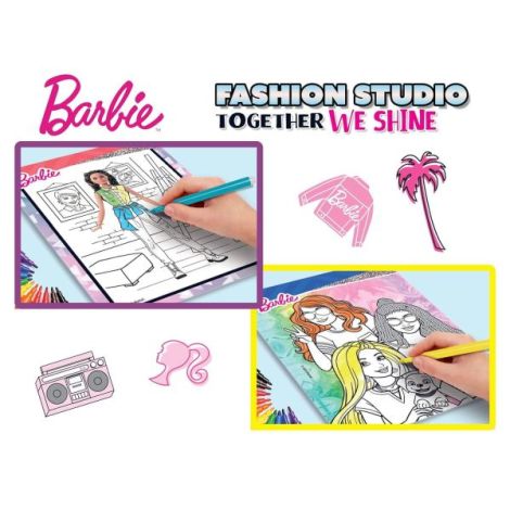 Set de colorat cu activitati barbie - fashion studio - poza 4