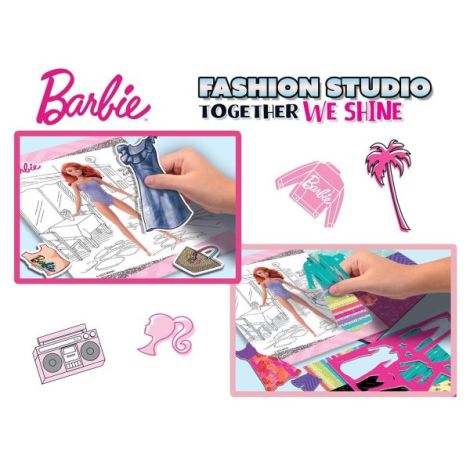 Set de colorat cu activitati barbie - fashion studio - poza 5