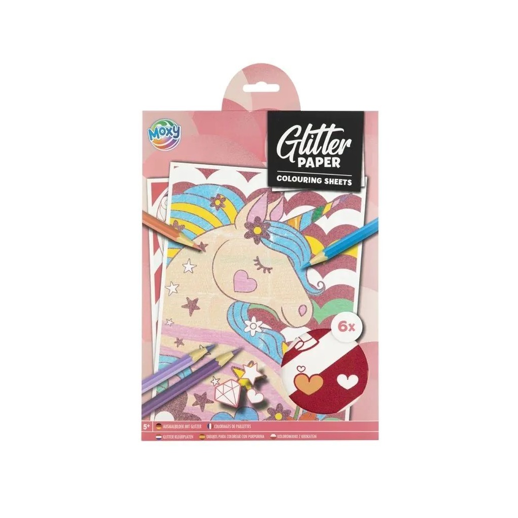 Set de colorat, pagini cu sclipici Grafix, diverse modele - poza 3