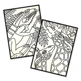 Set de colorat vitralii cu animale - poza 2