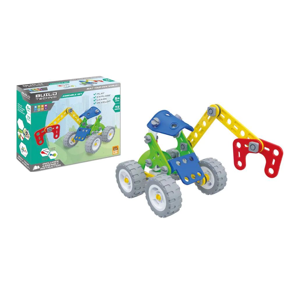 Set de constructie Build Technic Constructor Buldozer 72 piese - poza 1
