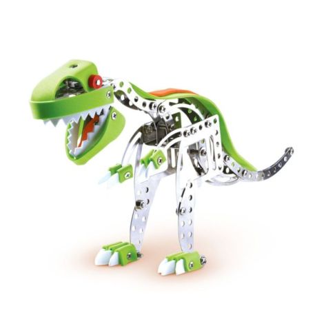 Set de constructie copii - Dinozauri din metal T-rex si Stegosaurus - poza 2