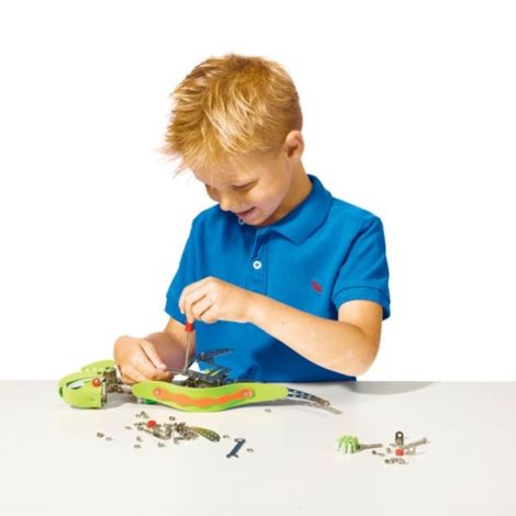 Set de constructie copii - Dinozauri din metal T-rex si Stegosaurus - poza 3