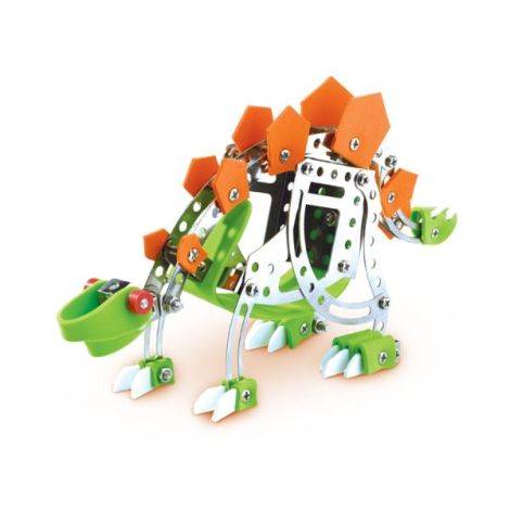 Set de constructie copii - Dinozauri din metal T-rex si Stegosaurus - poza 5