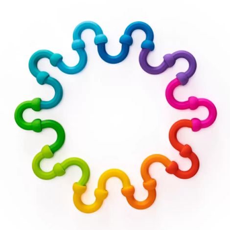 Set de constructie creativa cu elemente flexibile din silicon Plip Links - poza 3