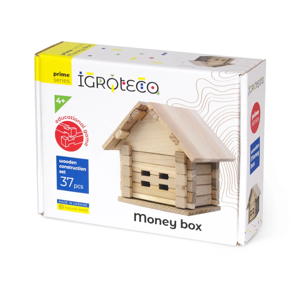 Set de constructie din lemn ,Pusculita 37 piese