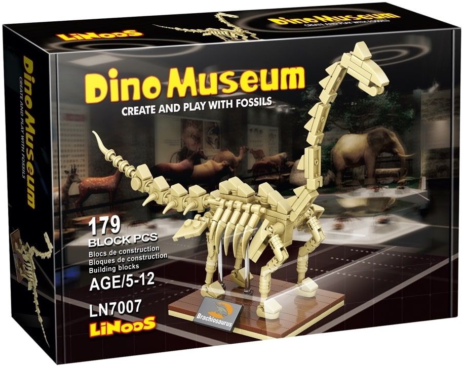 Set de constructie Fossil Building Blocks Dino Museum Brachiosaurus - poza 2