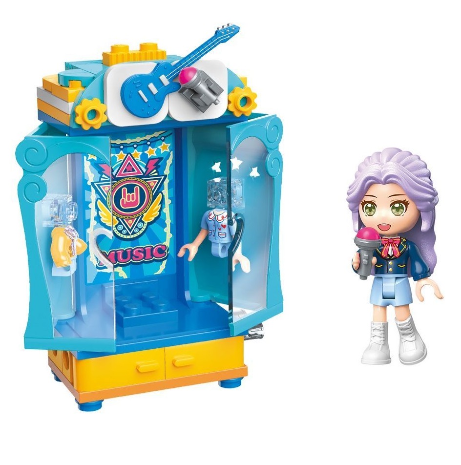 Set de constructie Garderoba cu figurina Qman Cantareata - poza 1