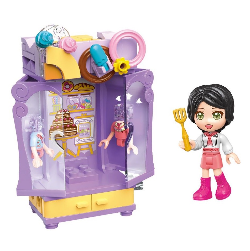 Set de constructie Garderoba cu figurina Qman Cofetar - poza 1