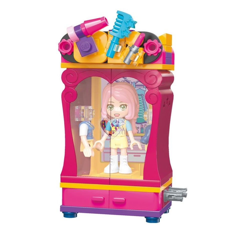 Set de constructie Garderoba cu figurina Qman Magical Stylist - poza 3