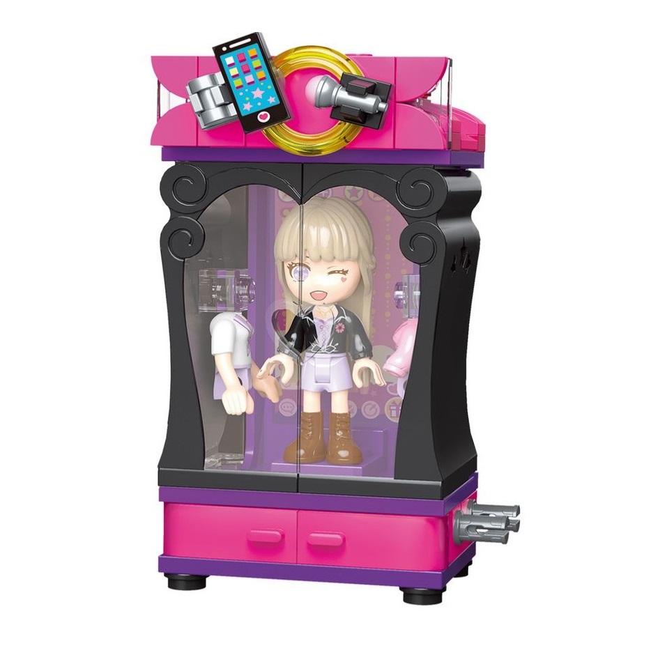 Set de constructie Garderoba cu figurina Qman Prezentatoare - poza 3