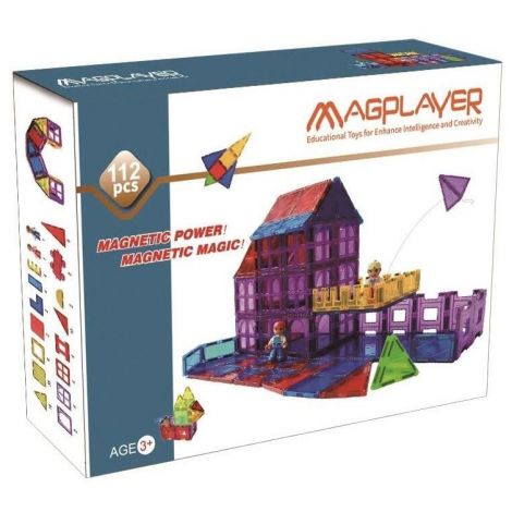 Set de constructie magnetic - 112 piese - poza 1