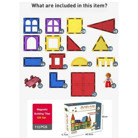 Set de constructie magnetic - 112 piese - poza 4