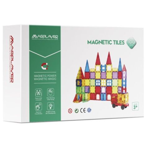 Set de constructie magnetic 3d - 100 piese - poza 1