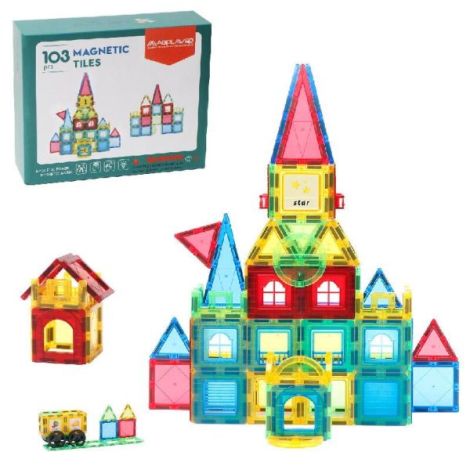 Set de constructie magnetic 3d - 103 piese - poza 3