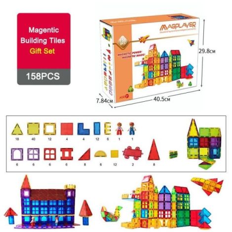 Set de constructie magnetic 3d - 158 piese - poza 3