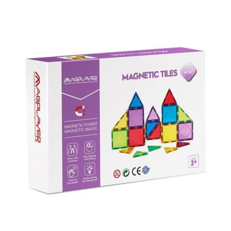 Set de constructie magnetic 3d - 20 piese - poza 1