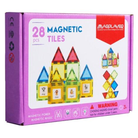 Set de constructie magnetic 3d - 28 piese - poza 1