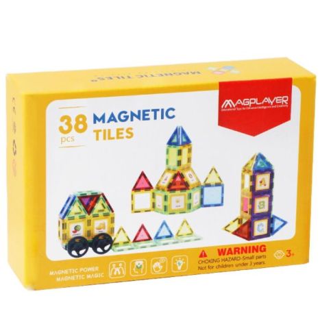 Set de constructie magnetic 3d - 38 piese - poza 1
