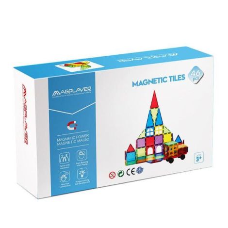 Set de constructie magnetic 3d - 46 piese - poza 1
