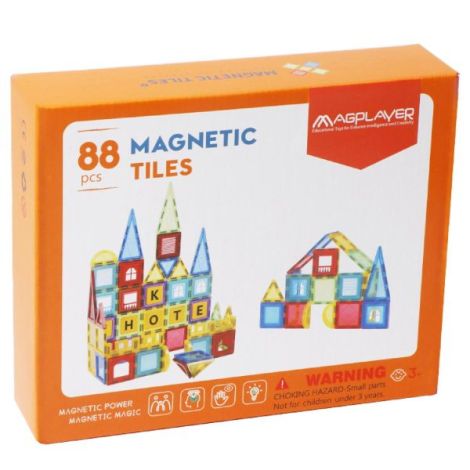 Set de constructie magnetic 3d - 88 piese - poza 1