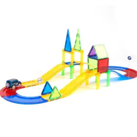 Set de constructie magnetic 3d - circuit masinute (45 piese) - poza 2
