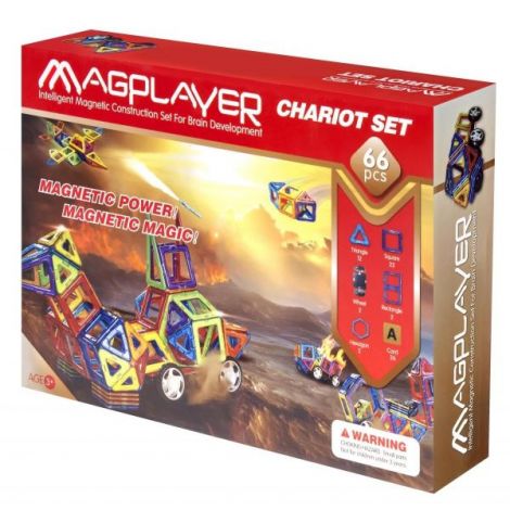 Set de constructie magnetic - 66 piese - poza 1