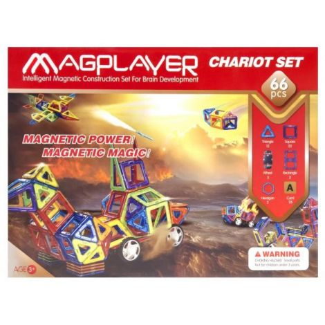 Set de constructie magnetic - 66 piese - poza 2
