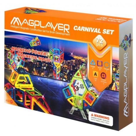 Set de constructie magnetic - 72 piese - poza 1