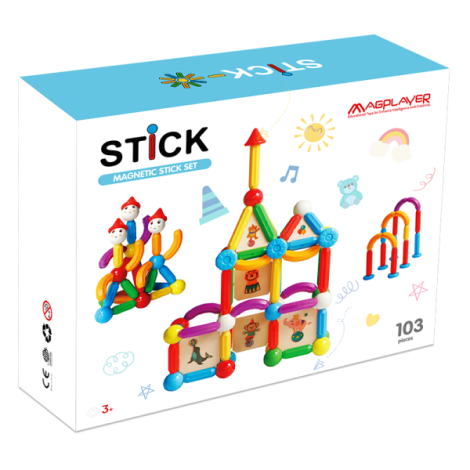Set de constructie magnetic - stick (103 piese) - poza 2