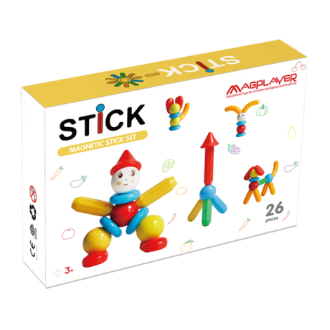 Set de constructie magnetic - stick (26 piese) - poza 2