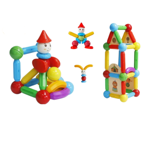 Set de constructie magnetic - stick (78 piese) - poza 4